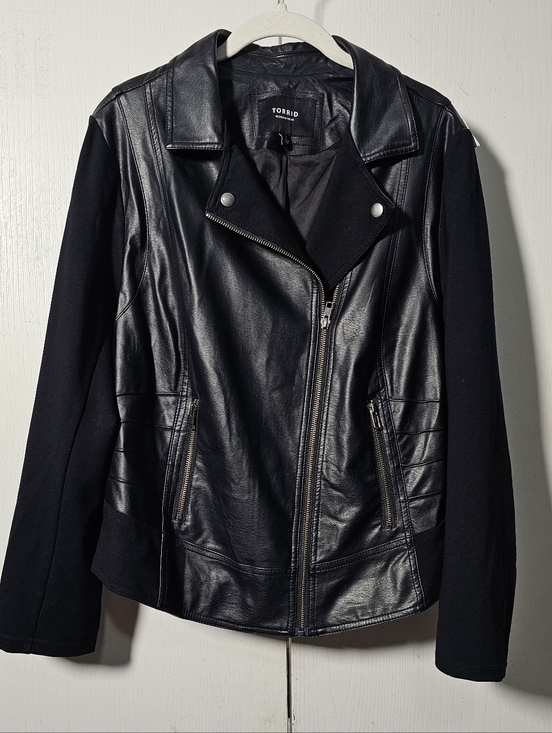 torrid Jackets & Blazers - Torrid Black Faux Leather Moto Jacket